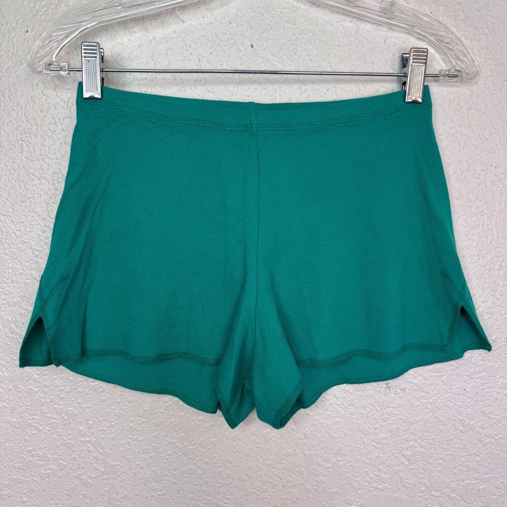 Hard Tail Forever Y2K Shorts Womens Small Ribbed Knit Mini Yoga Lounge Vtg USA